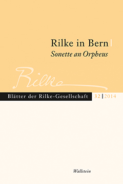 Titelblatt - Blätter der Rilke-Gesellschaft, Band 32